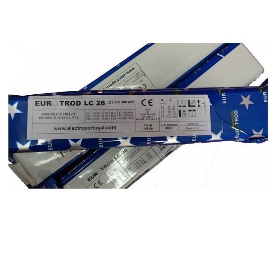 Electrodo Inox Lc26 E 316l-16 2,5x300 P/100 1,8kg Eurotrod