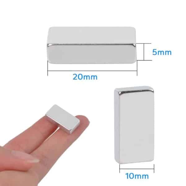Iman Neodimio Rectangular 20x10x5mm (neodimio 35) Ref,n3520102