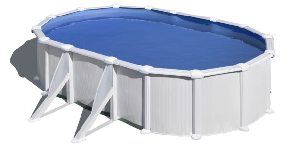 Piscina Ovalada Blanca Atlantis 610 X 375 X 132 Cm