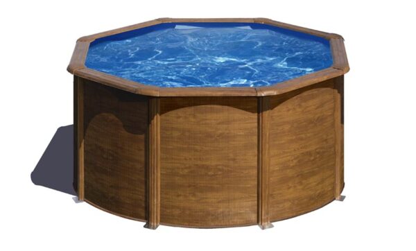 Piscina Redonda Imitación Madera Pacific 240 X 120 Cm
