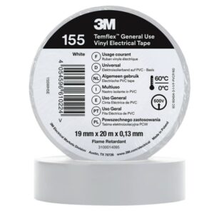 Cinta Aislante 3m™ Temflex™ 155 Blanca Pvc 19mm X 20m 7100184742