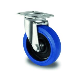 Rueda Basic R4f1 R0n Goma Azul 100 Giratoria 20c0048 Cascoo