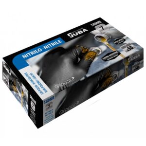 Guante Desechable Nitrilo Negro Grippaz C/50 580nr T-s (7)