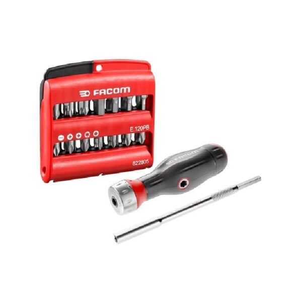 Destornillador Con Trinquete Protwist® + 28 Puntas Ref,atcl.2a2pb Facom