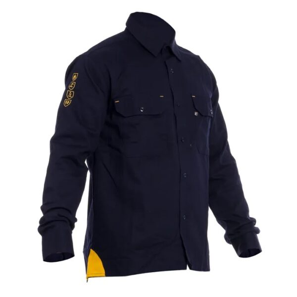 Camisa Ignifuga Antiestatica Azul Marino 220-gsm Nut Fr M/larga Navy Talla Xxxl  Bodero